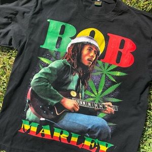 Vtg Bob Marley Double Sided Graphic T-shirt XL